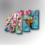 Wallity Cuadro Decorativo en Lienzo de 5 Piezas Multicolor
